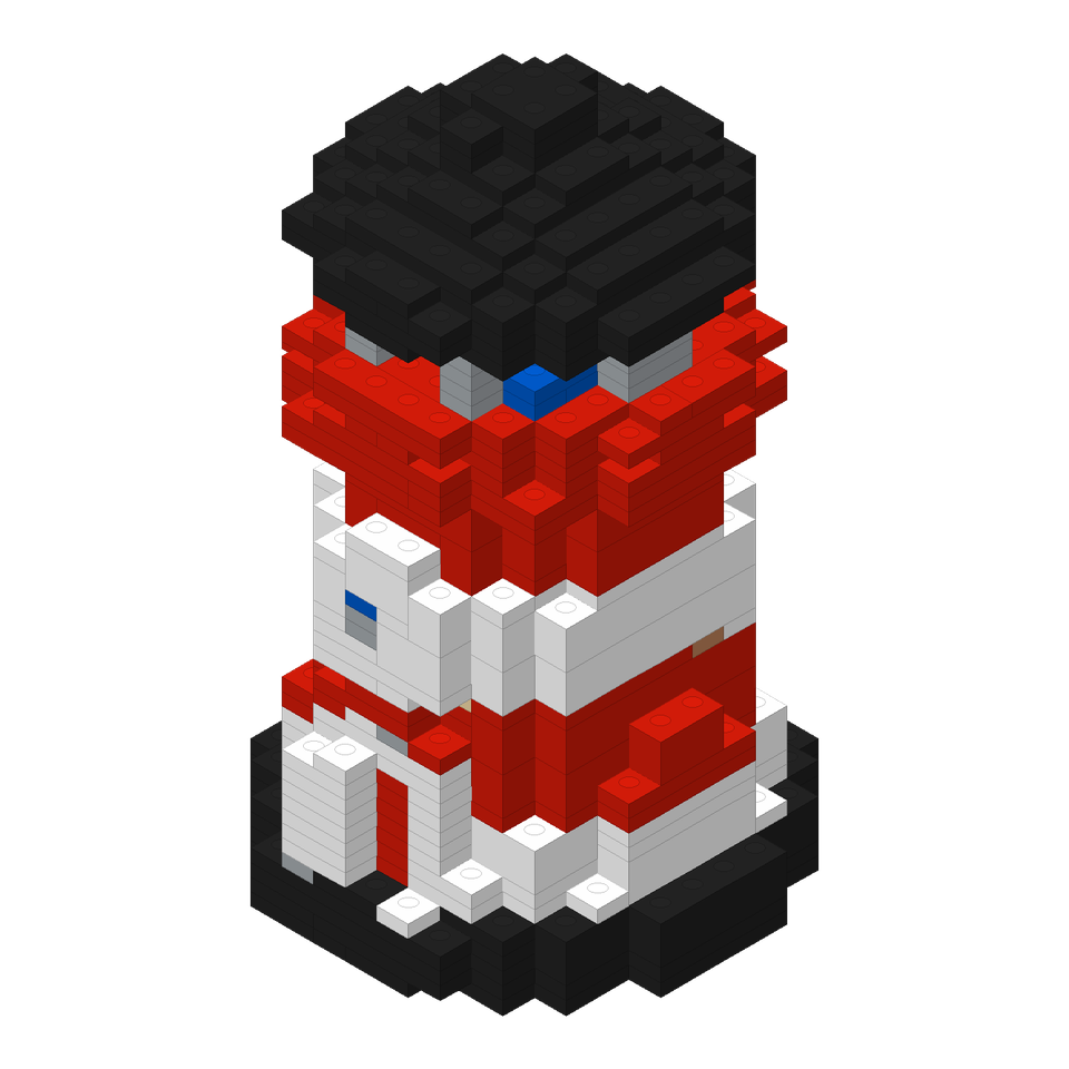 Red Beacon Lighthouse brick model