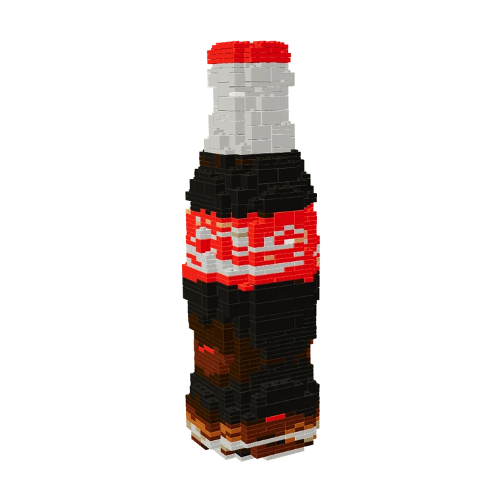 Glass bottle actual brick model